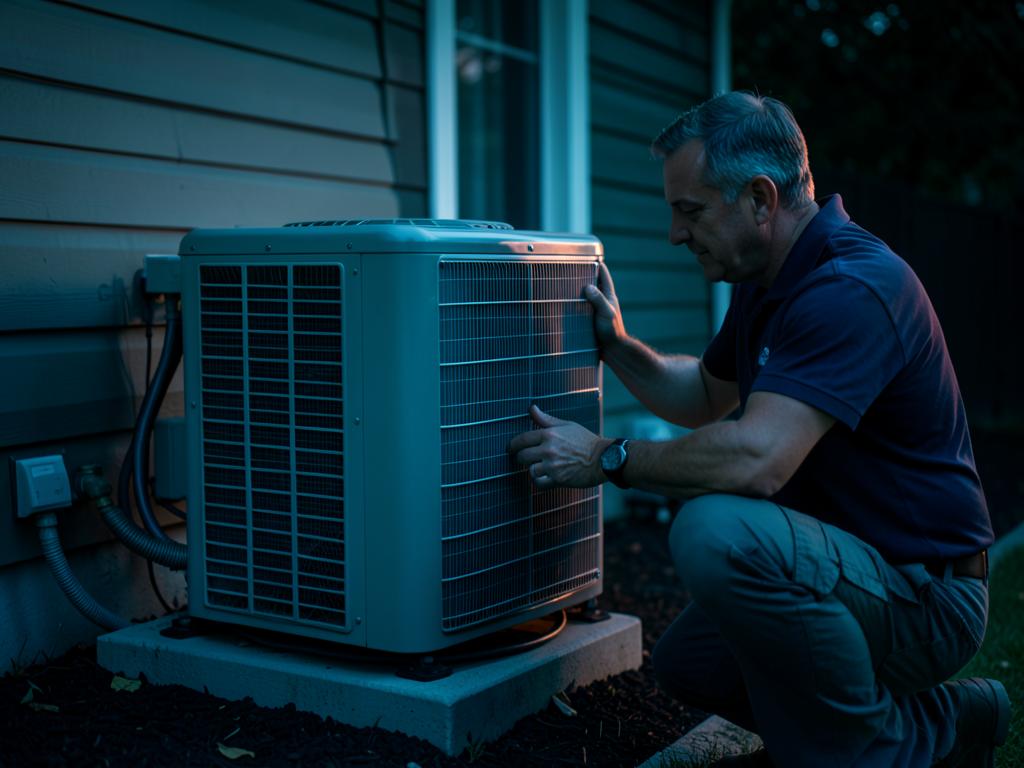 HVAC & Plumbing professional at work